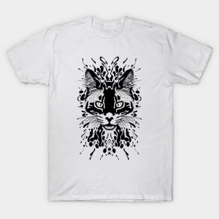 Cute Cat Illusion Design, Funny Cat Lover Gift Idea T-Shirt